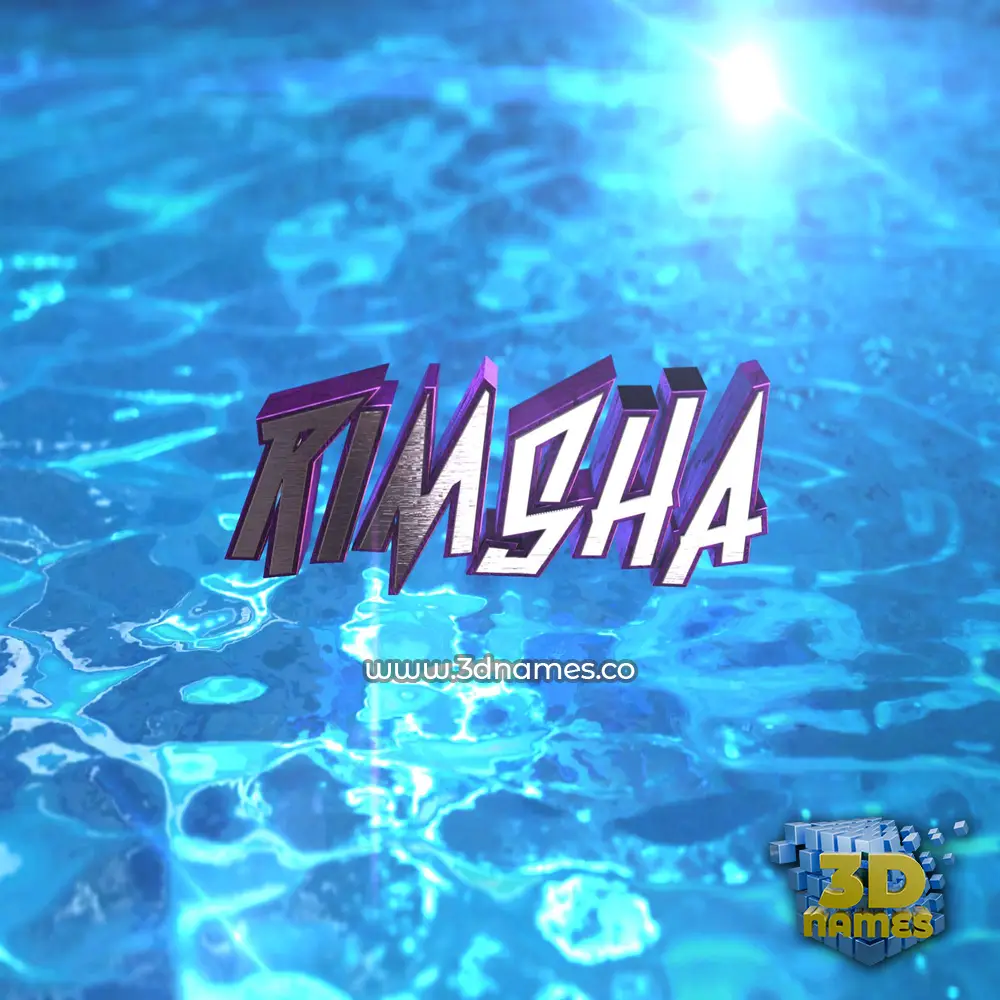 rimsha in Water 2015 style - 3D name wallpaper