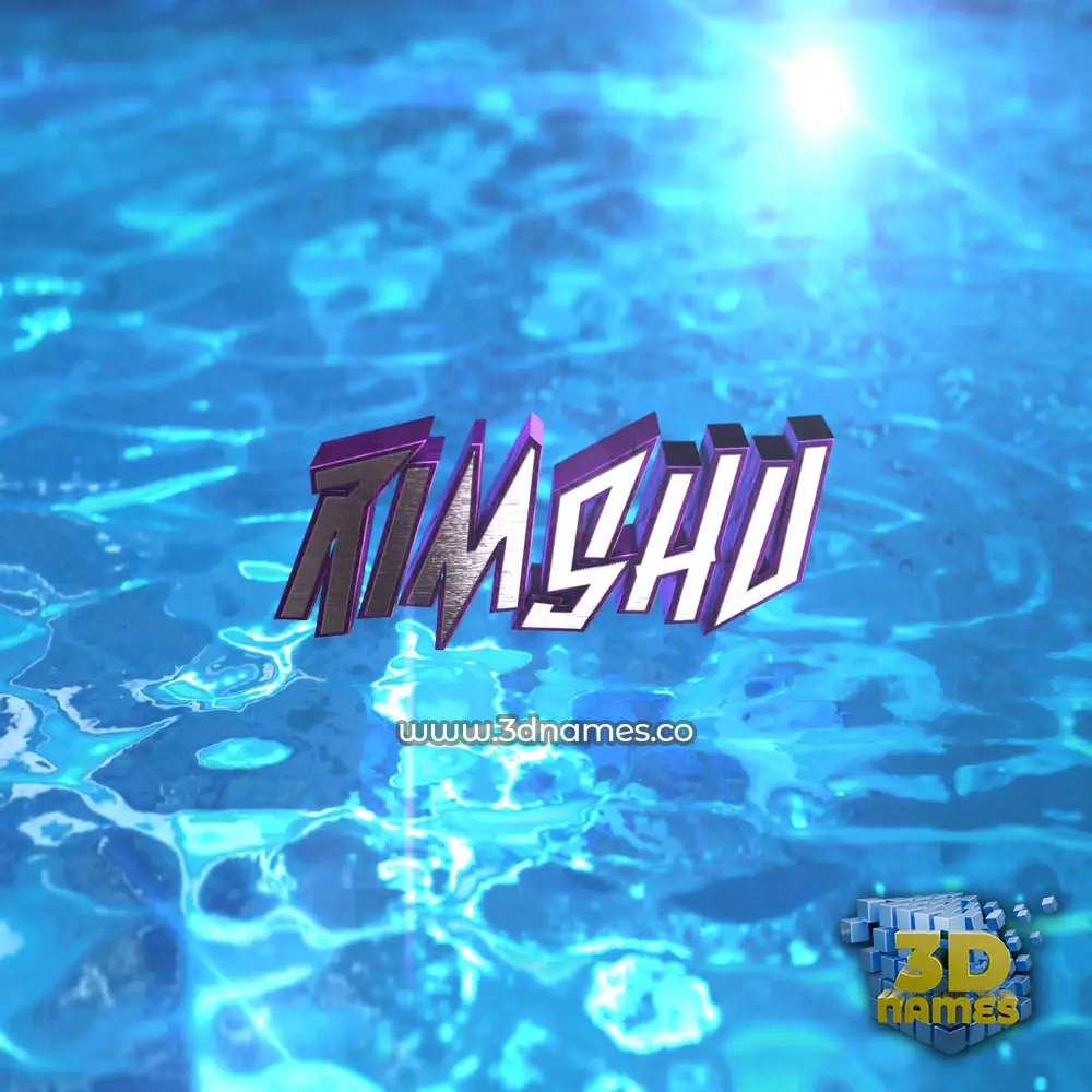 rimshu in Water 2015 style - 3D name wallpaper