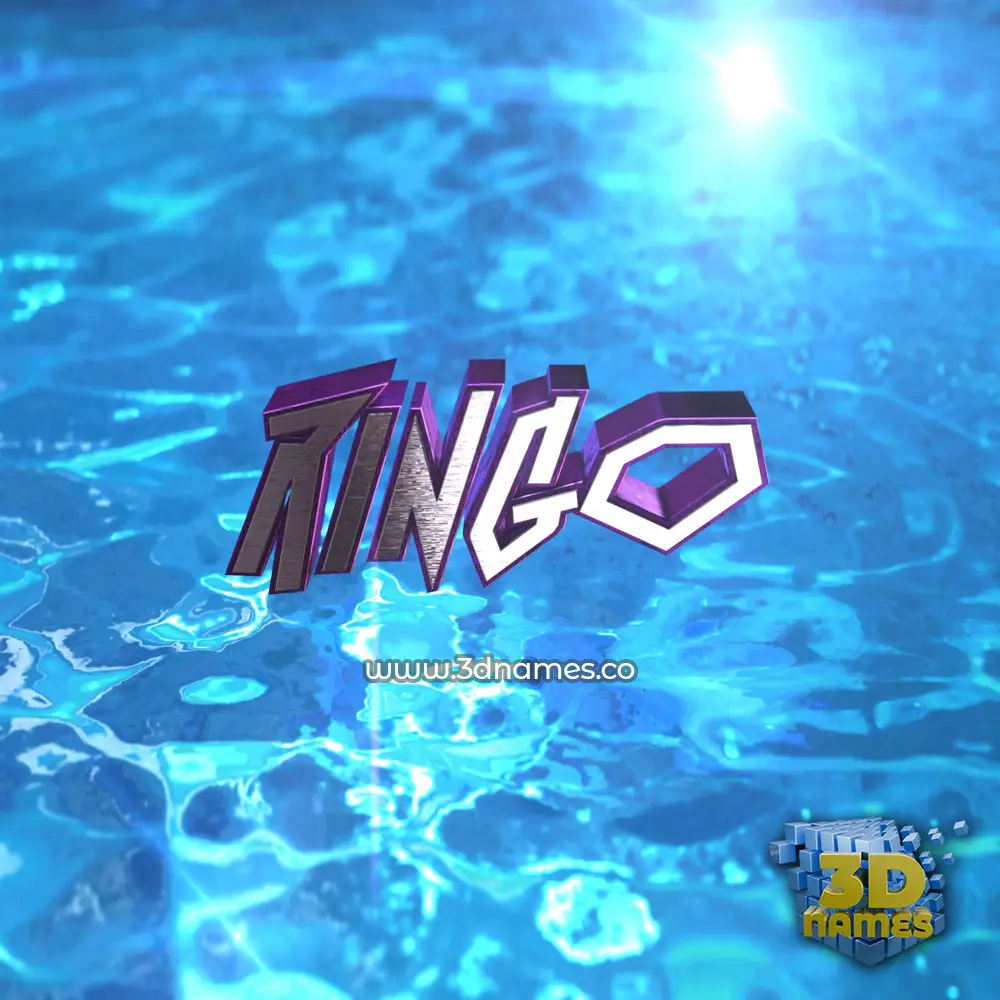 ringo in Water 2015 style - 3D name wallpaper