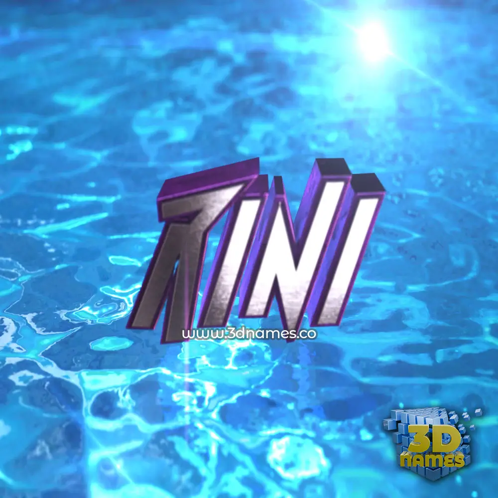 rini in Water 2015 style - 3D name wallpaper