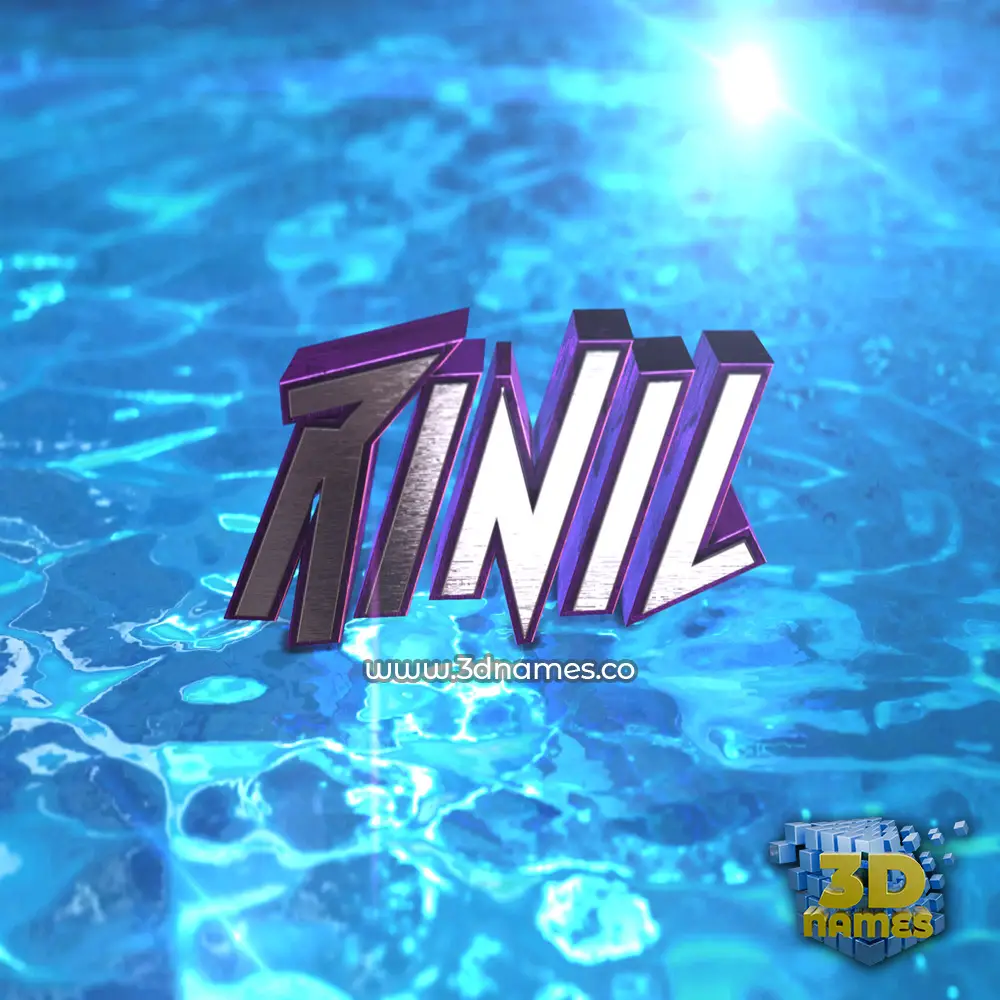 rinil in Water 2015 style - 3D name wallpaper