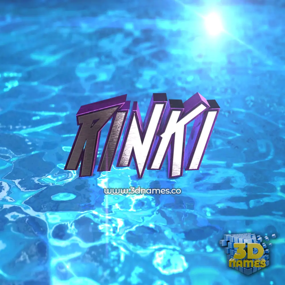 rinki in Water 2015 style - 3D name wallpaper