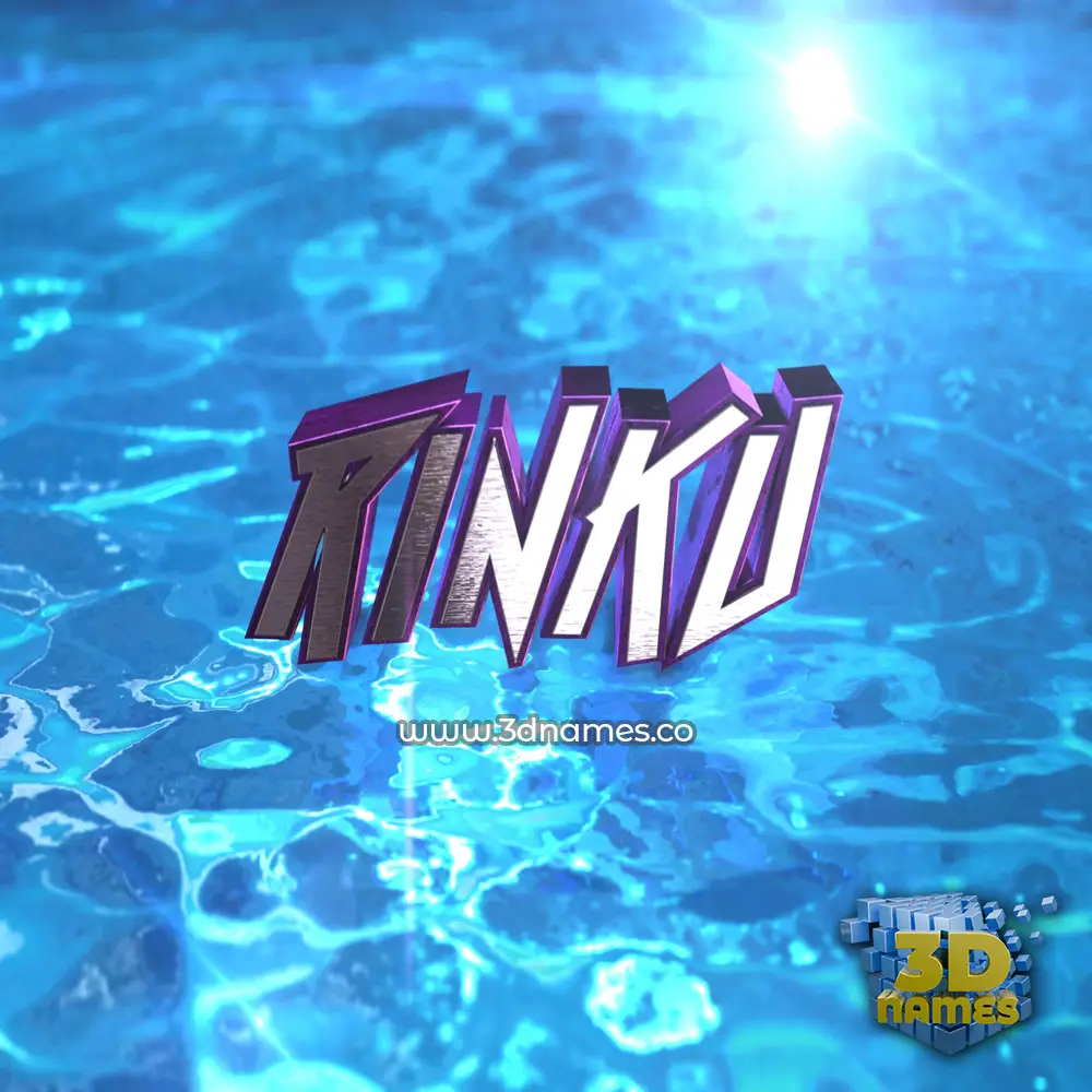 rinku in Water 2015 style - 3D name wallpaper