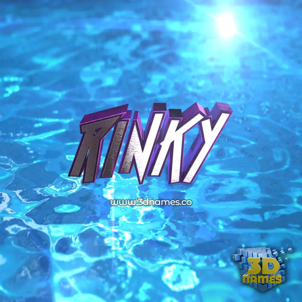 rinky in Water 2015 style - 3D name wallpaper