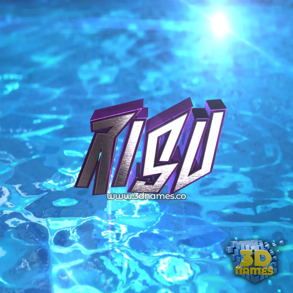 risu in Water 2015 style - 3D name wallpaper