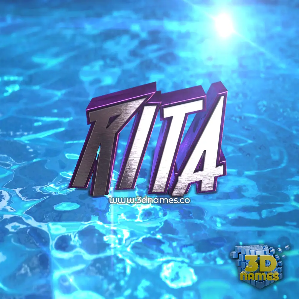 rita in Water 2015 style - 3D name wallpaper