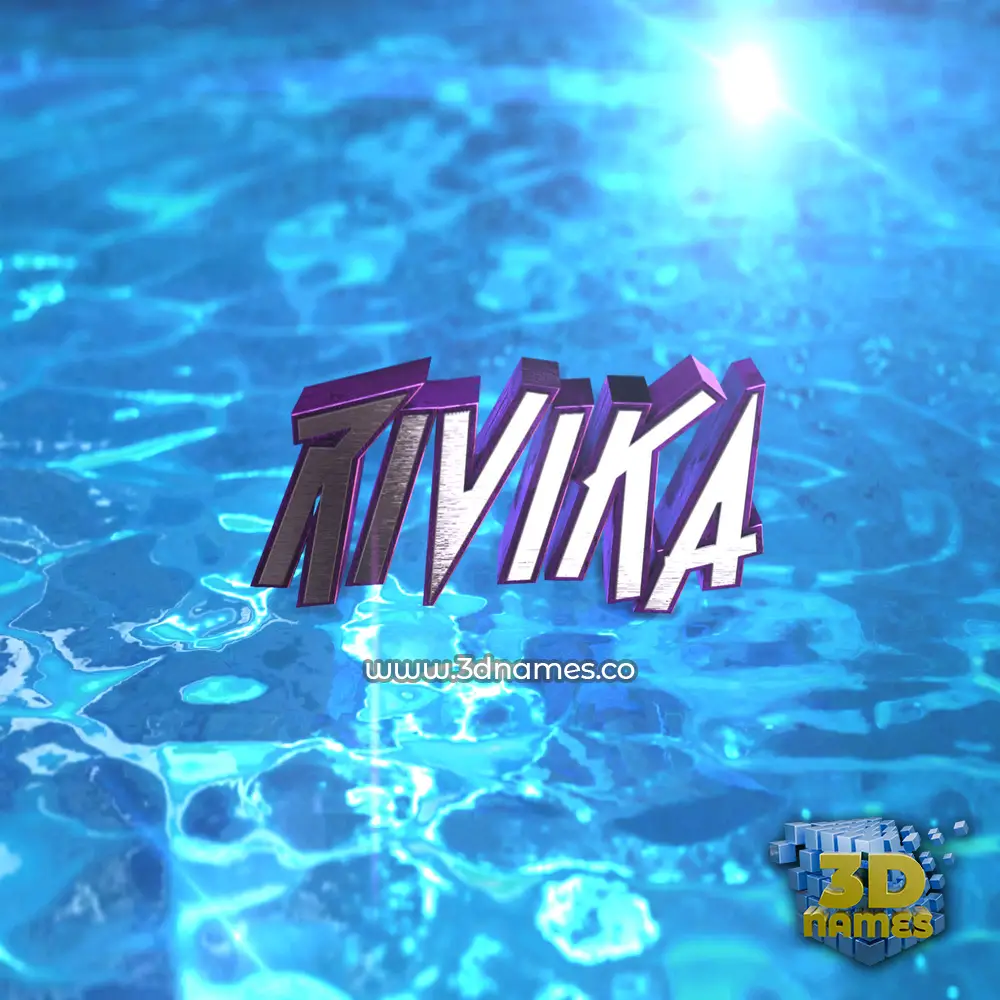 rivika in Water 2015 style - 3D name wallpaper