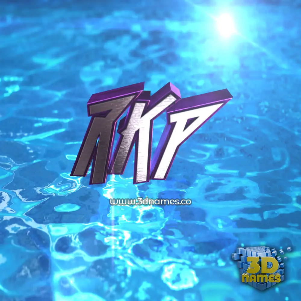 rkp in Water 2015 style - 3D name wallpaper