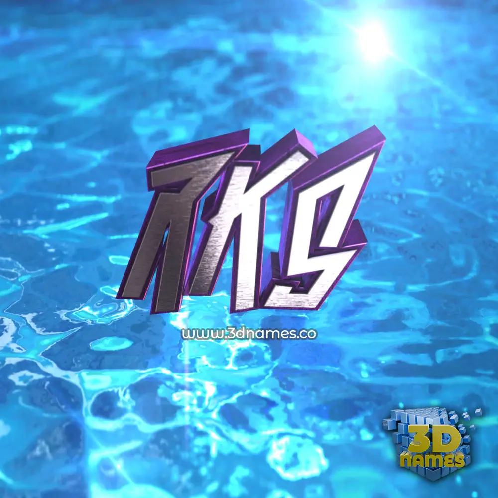 rks in Water 2015 style - 3D name wallpaper
