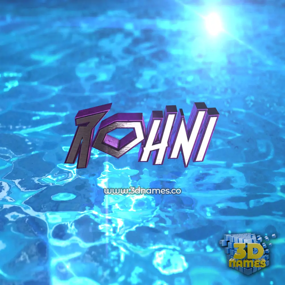 rohni in Water 2015 style - 3D name wallpaper