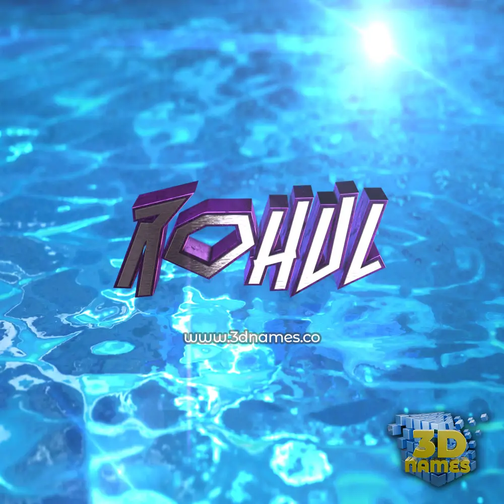 rohul in Water 2015 style - 3D name wallpaper