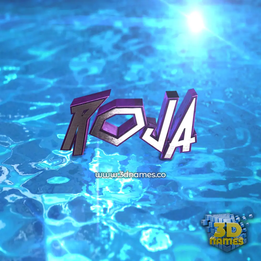 roja in Water 2015 style - 3D name wallpaper