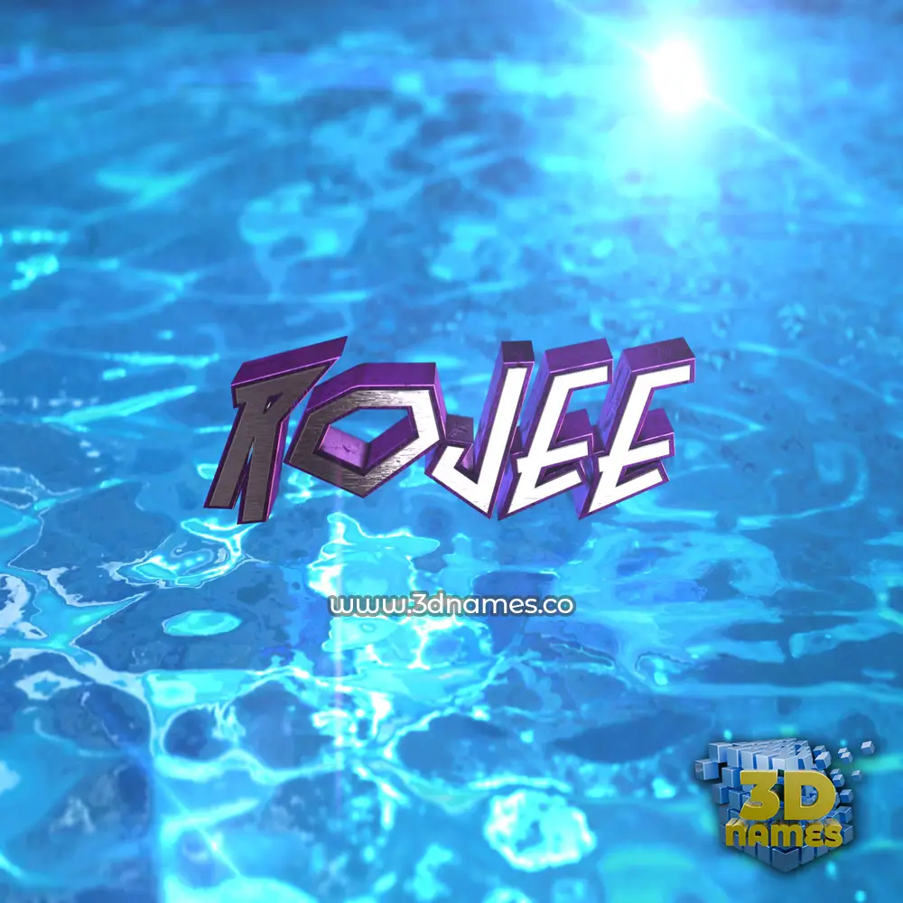 rojee in Water 2015 style - 3D name wallpaper