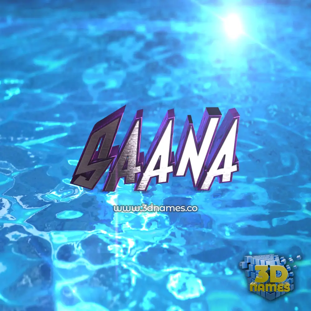 saana in Water 2015 style - 3D name wallpaper