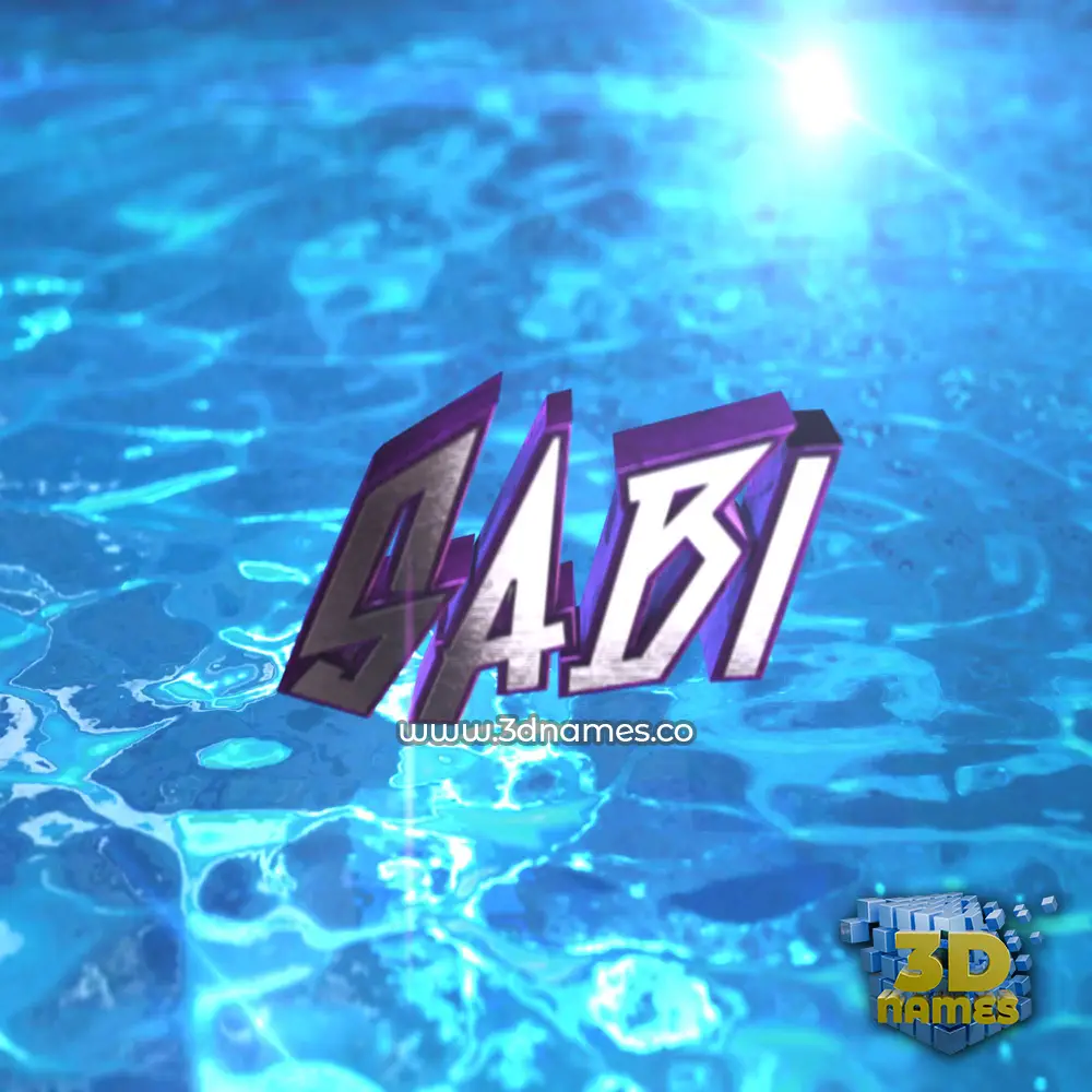 sabi in Water 2015 style - 3D name wallpaper