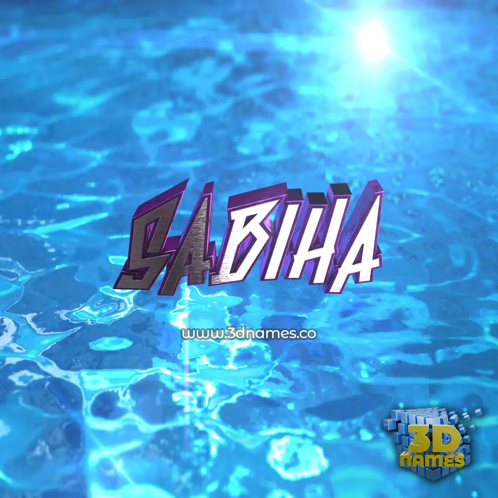 sabiha in Water 2015 style - 3D name wallpaper