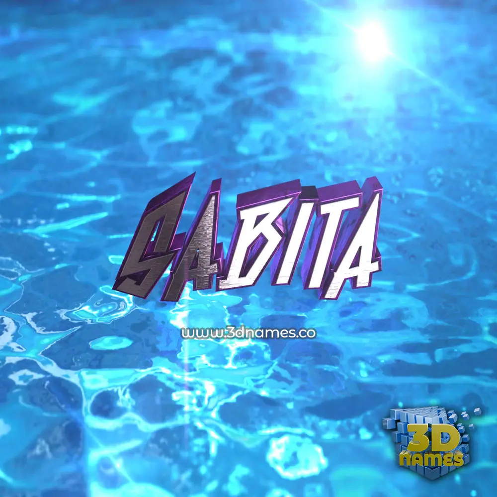 sabita in Water 2015 style - 3D name wallpaper