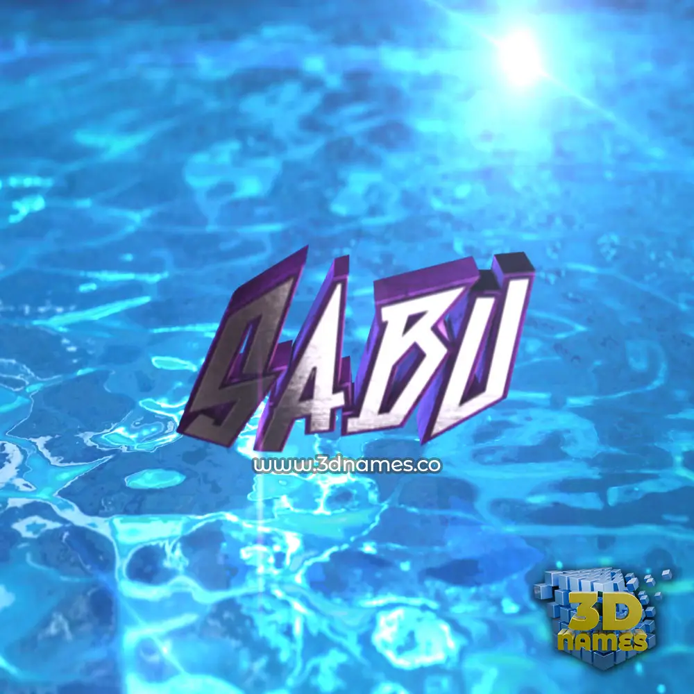 sabu in Water 2015 style - 3D name wallpaper