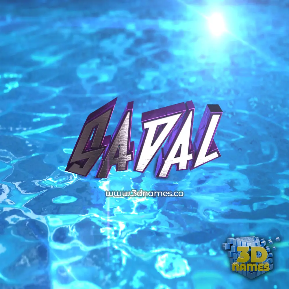 sadal in Water 2015 style - 3D name wallpaper