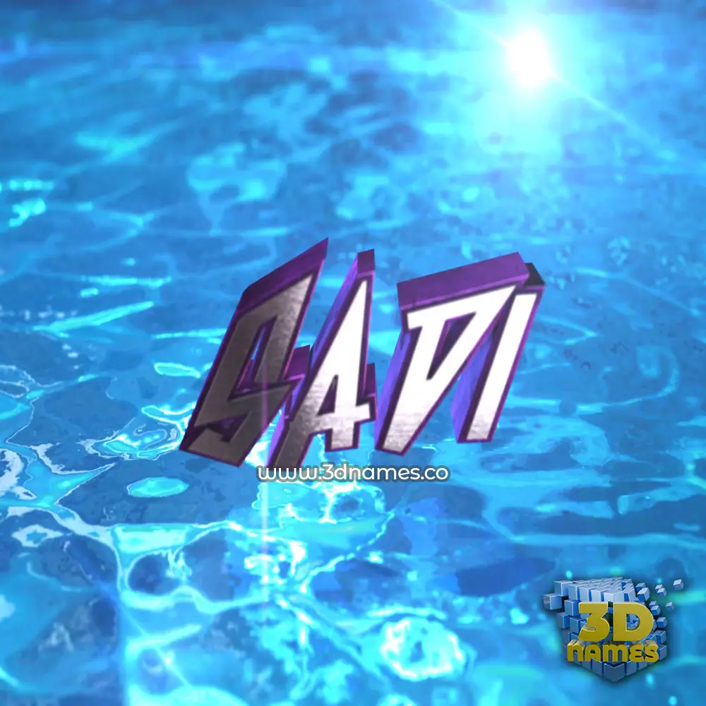 sadi in Water 2015 style - 3D name wallpaper