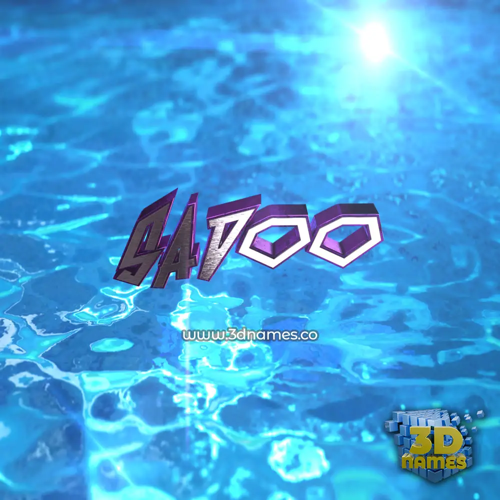 sadoo in Water 2015 style - 3D name wallpaper
