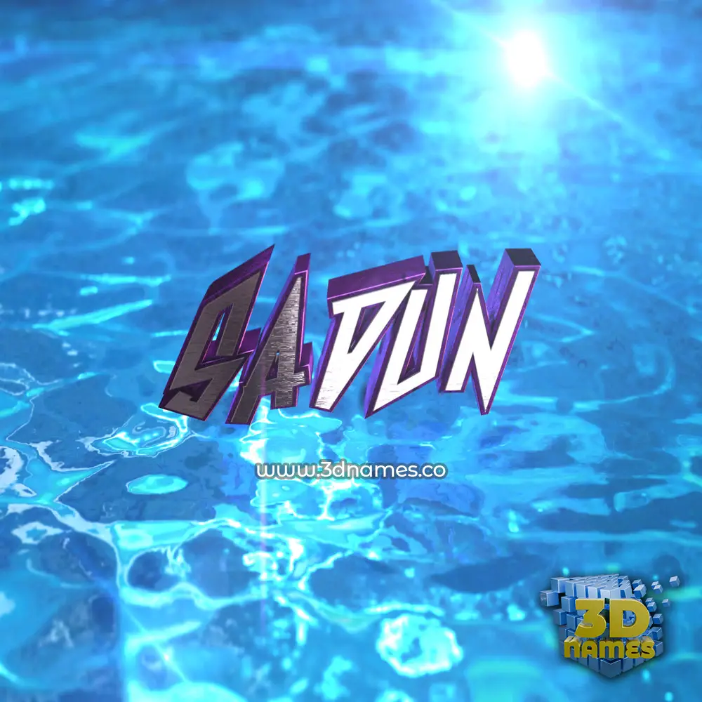 sadun in Water 2015 style - 3D name wallpaper