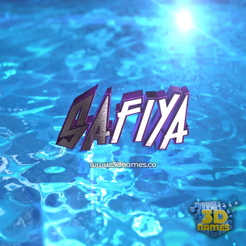 safiya in Water 2015 style - 3D name wallpaper