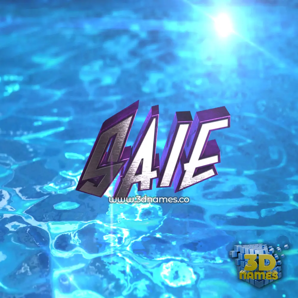 saie in Water 2015 style - 3D name wallpaper
