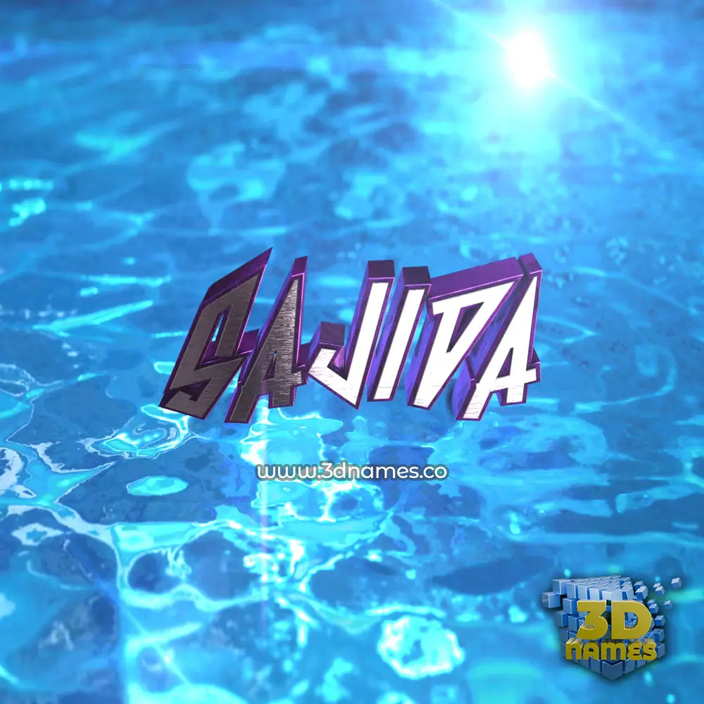 sajida in Water 2015 style - 3D name wallpaper
