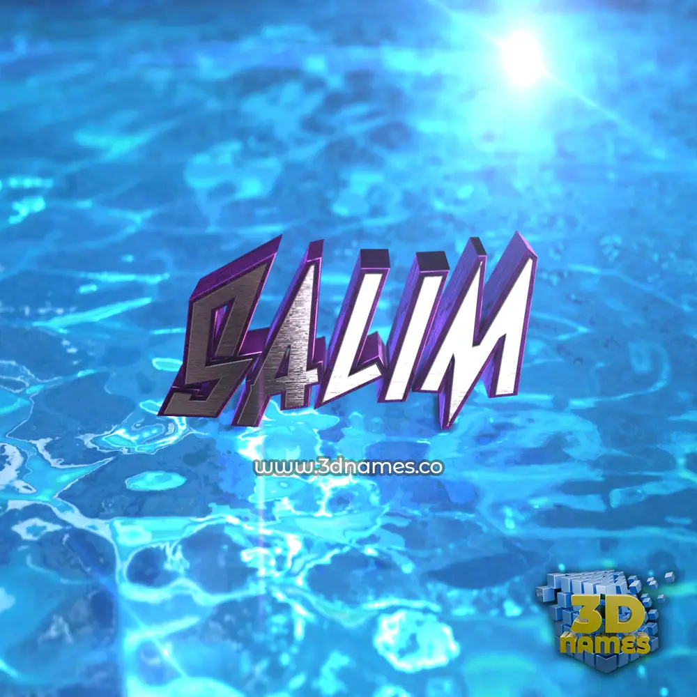 salim in Water 2015 style - 3D name wallpaper