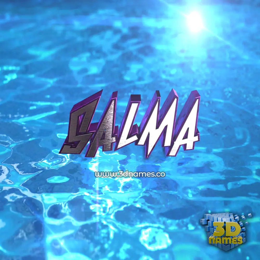 salma in Water 2015 style - 3D name wallpaper