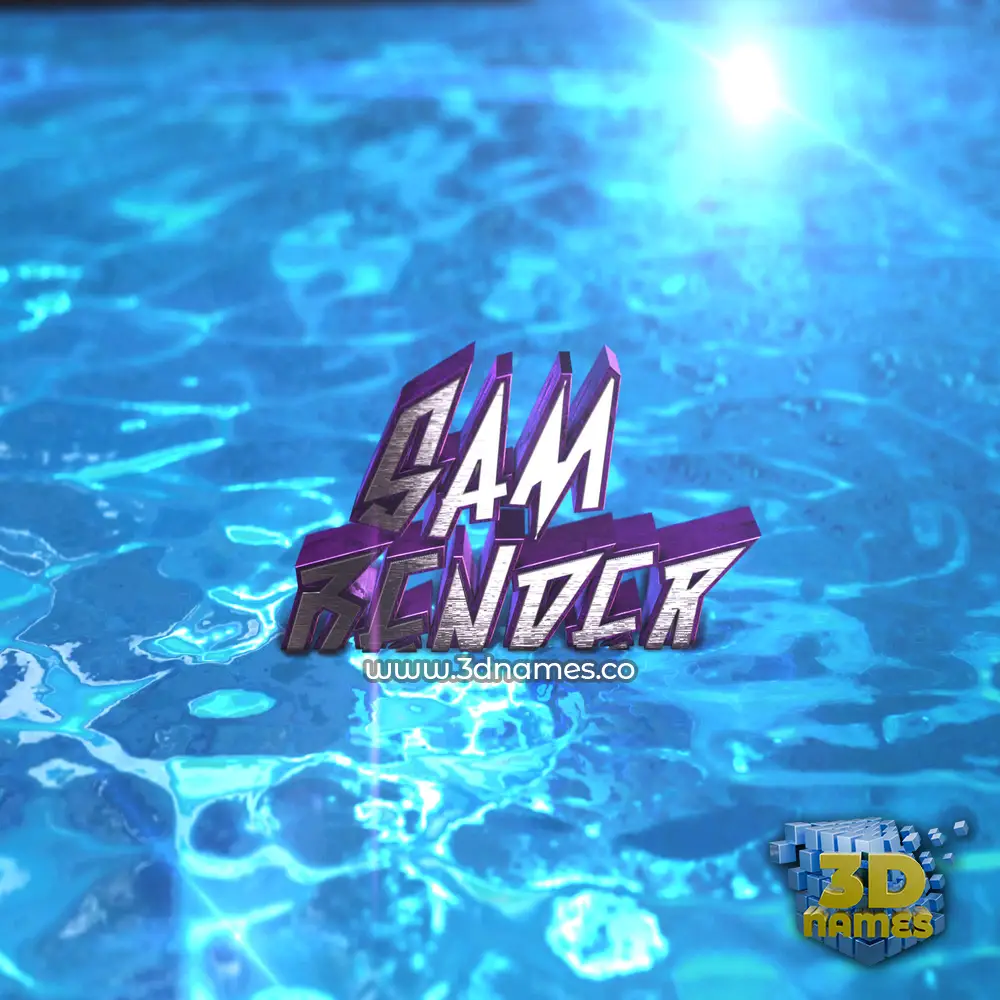 sam bender in Water 2015 style - 3D name wallpaper