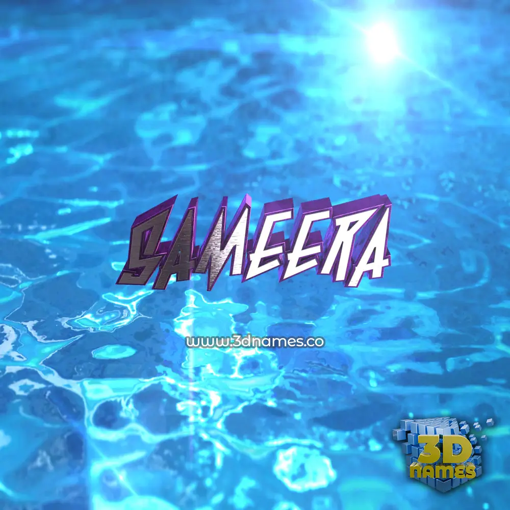 sameera in Water 2015 style - 3D name wallpaper