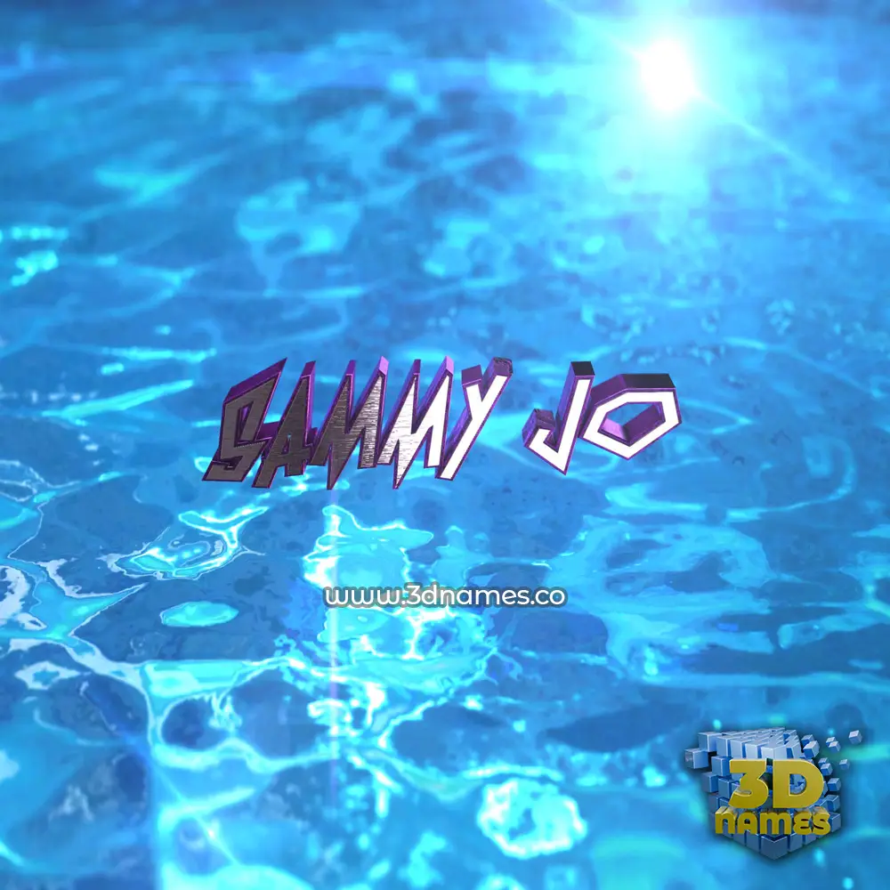 sammy jo in Water 2015 style - 3D name wallpaper