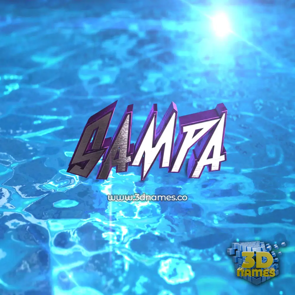 sampa in Water 2015 style - 3D name wallpaper