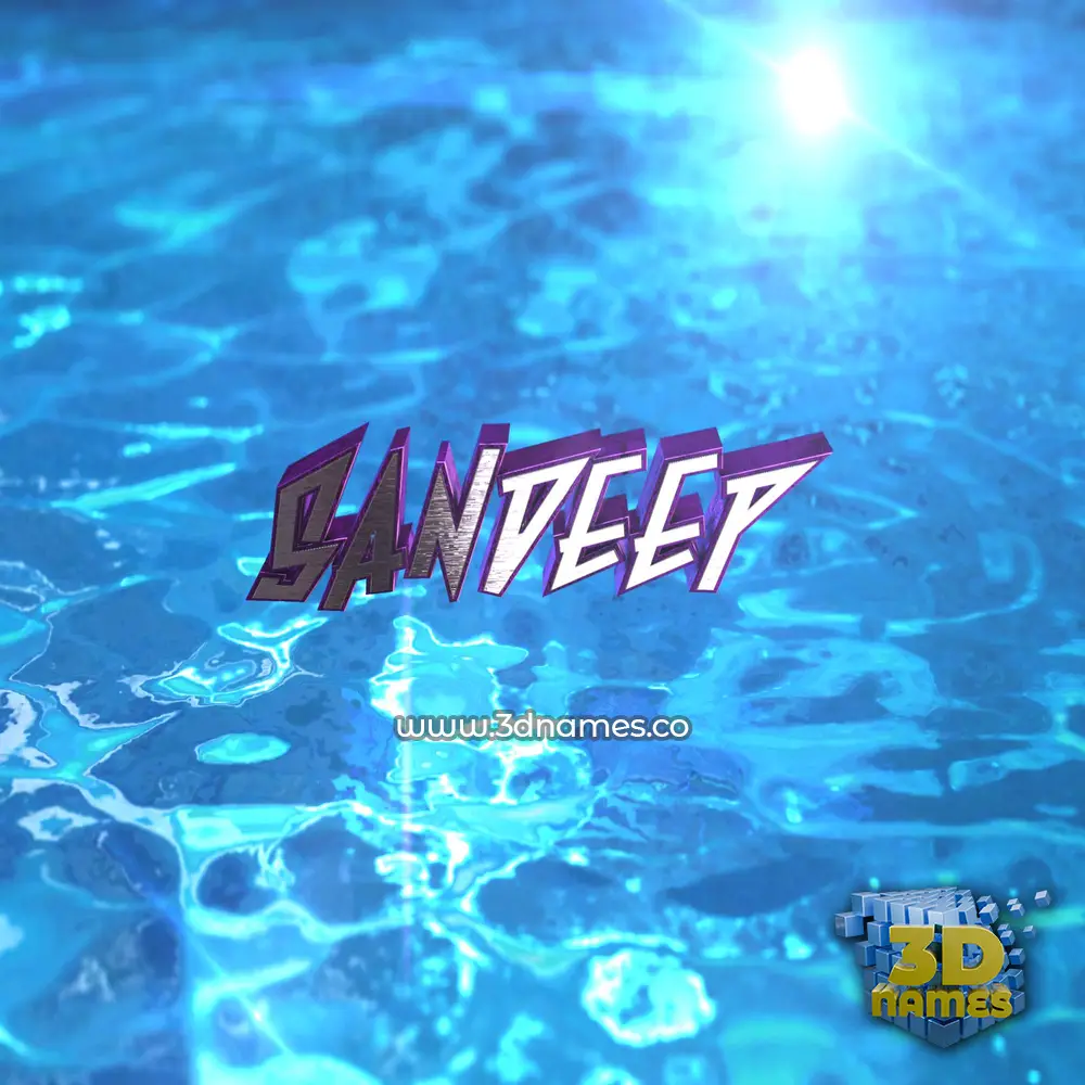 sandeep in Water 2015 style - 3D name wallpaper