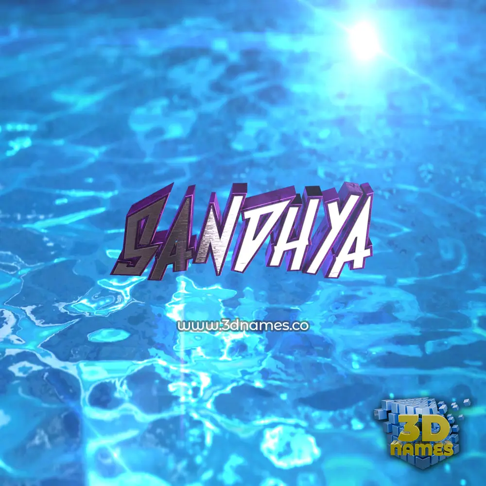 sandhya in Water 2015 style - 3D name wallpaper