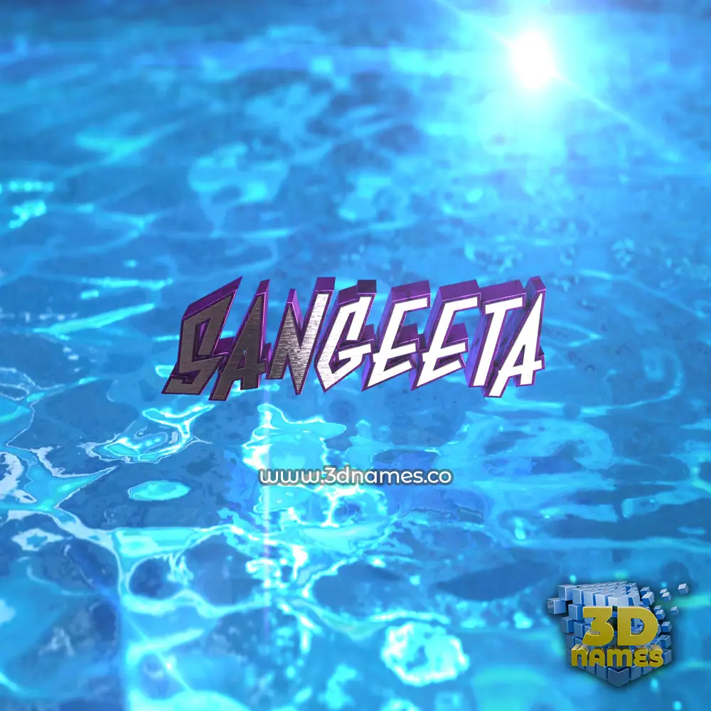 sangeeta in Water 2015 style - 3D name wallpaper