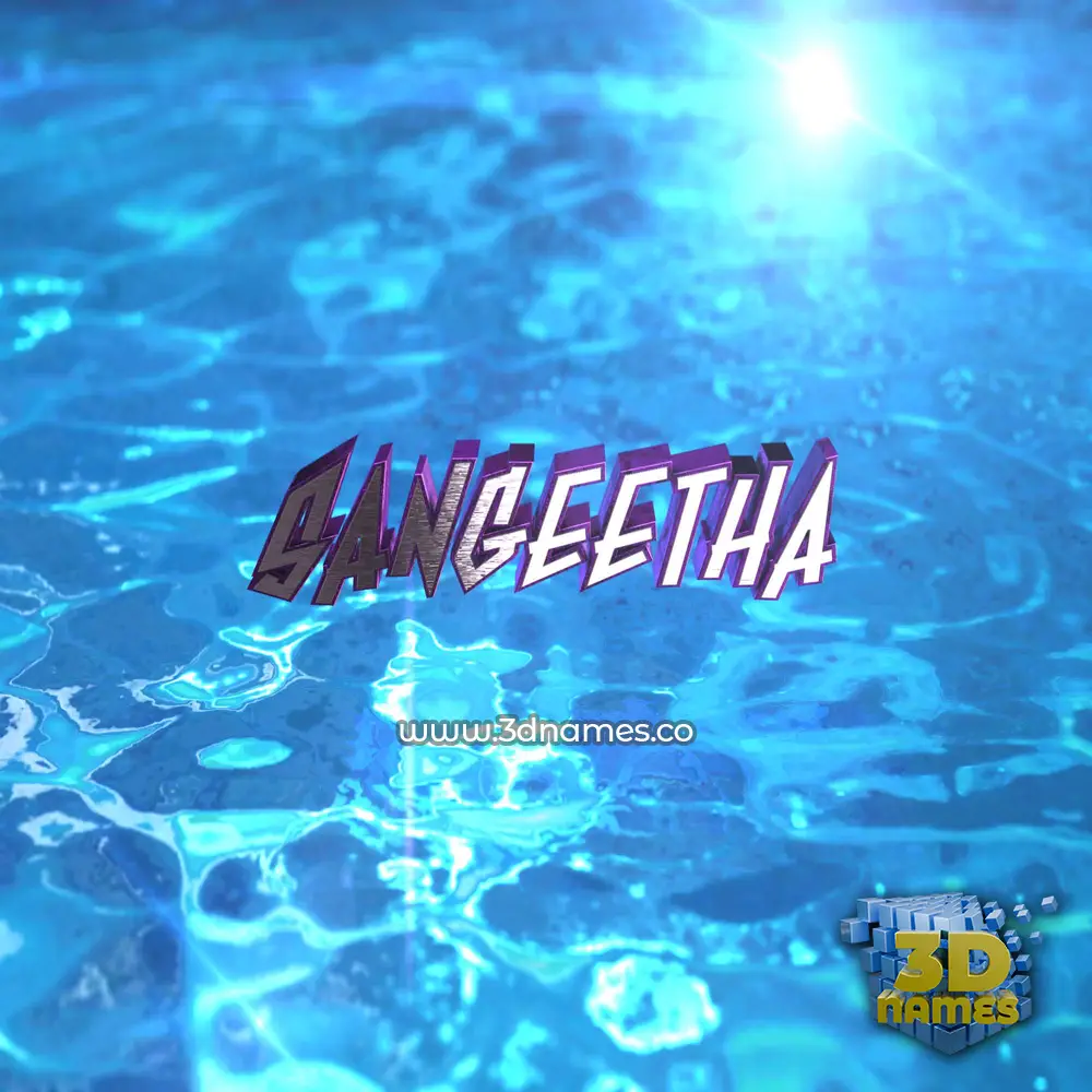 sangeetha in Water 2015 style - 3D name wallpaper