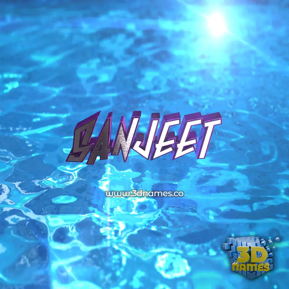 sanjeet in Water 2015 style - 3D name wallpaper