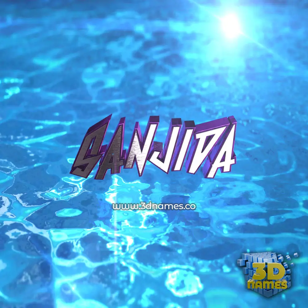 sanjida in Water 2015 style - 3D name wallpaper