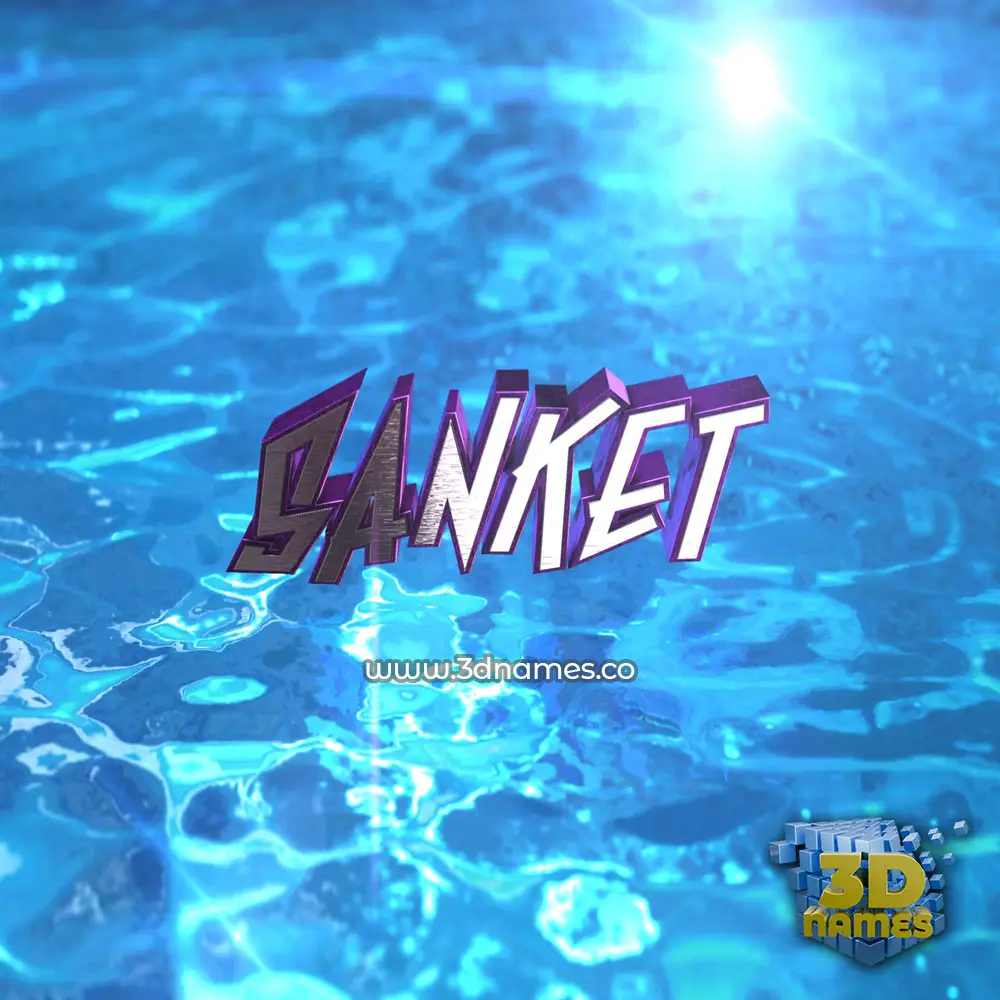 sanket in Water 2015 style - 3D name wallpaper