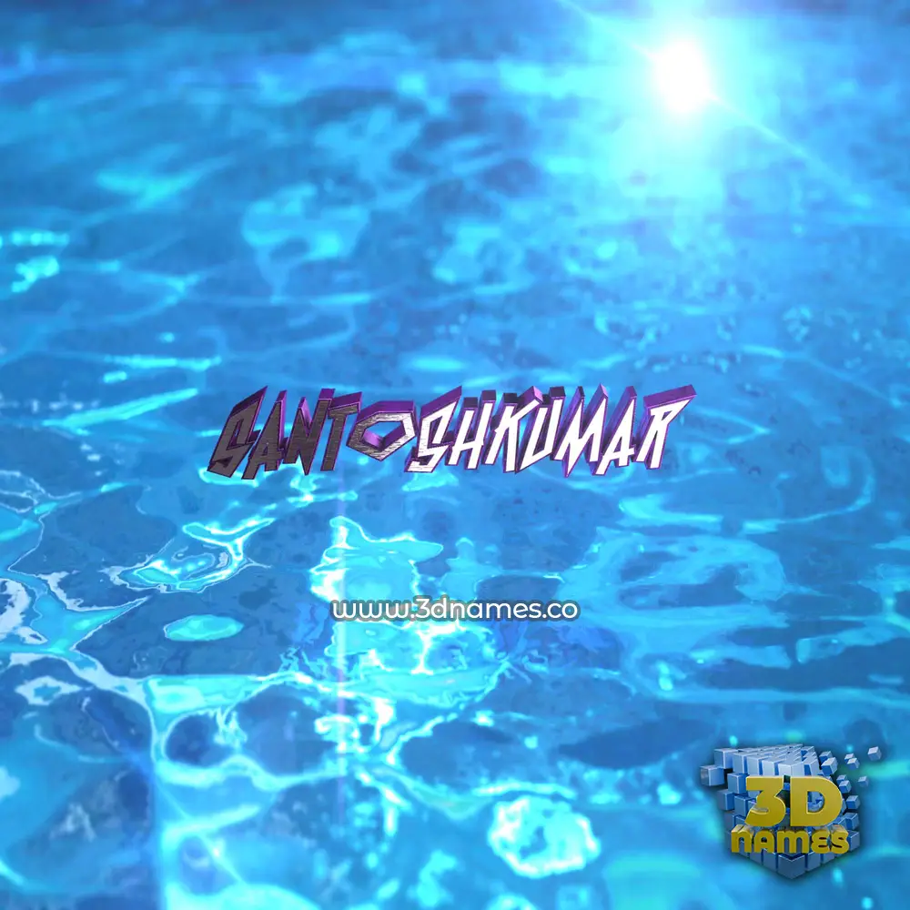 santoshkumar in Water 2015 style - 3D name wallpaper