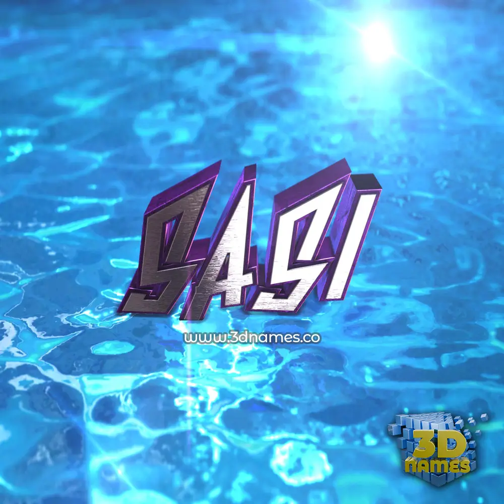 sasi in Water 2015 style - 3D name wallpaper