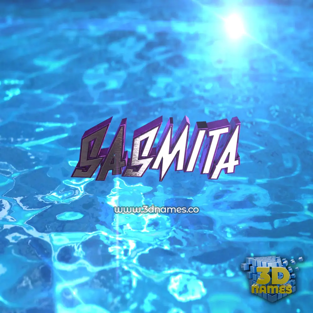 sasmita in Water 2015 style - 3D name wallpaper