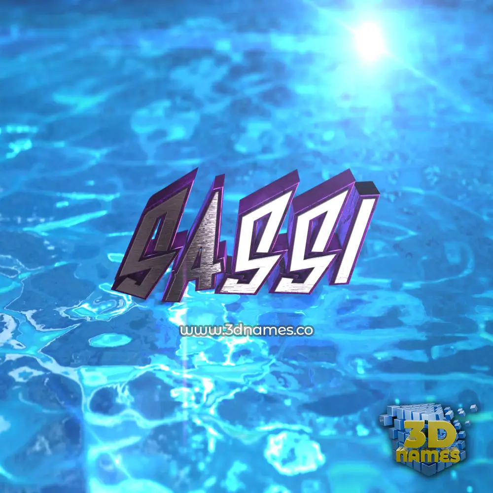 sassi in Water 2015 style - 3D name wallpaper