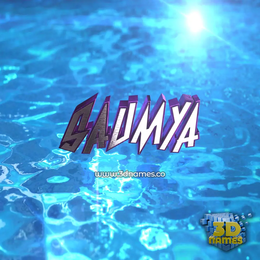 saumya in Water 2015 style - 3D name wallpaper