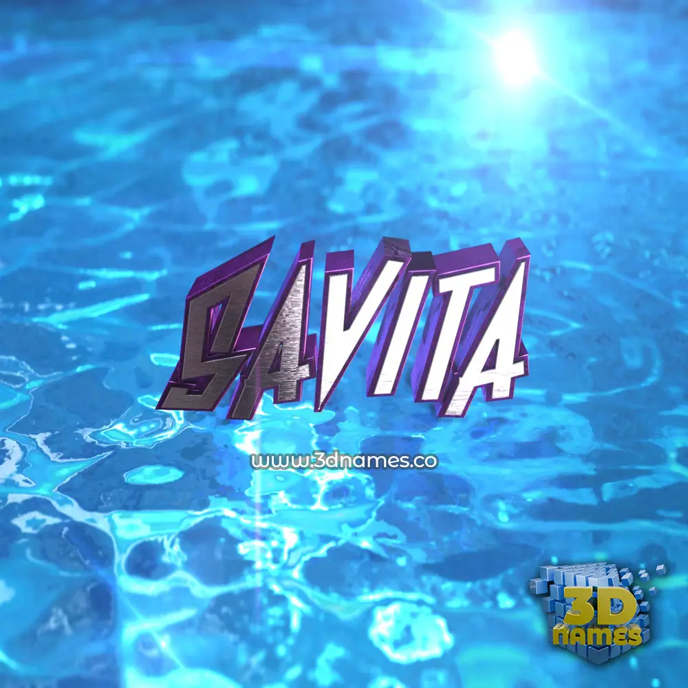 savita in Water 2015 style - 3D name wallpaper