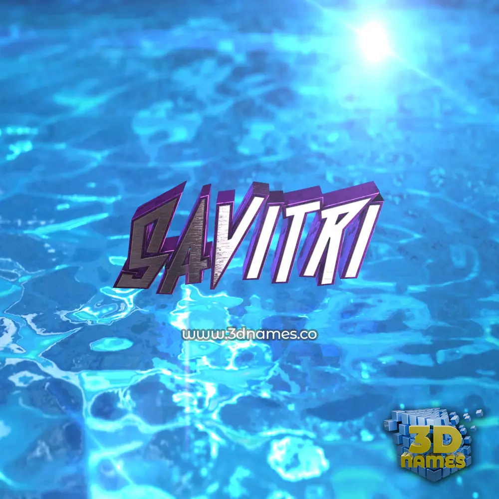 savitri in Water 2015 style - 3D name wallpaper