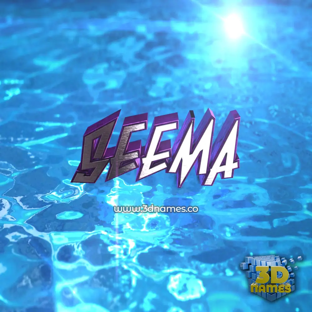 seema in Water 2015 style - 3D name wallpaper
